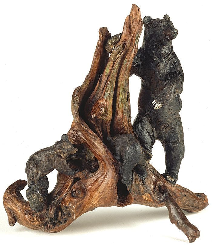 Charles M. Russell (1864-1926). "Lunch Hour." Wax sculpture. Gift of William E. Weiss. 44.59