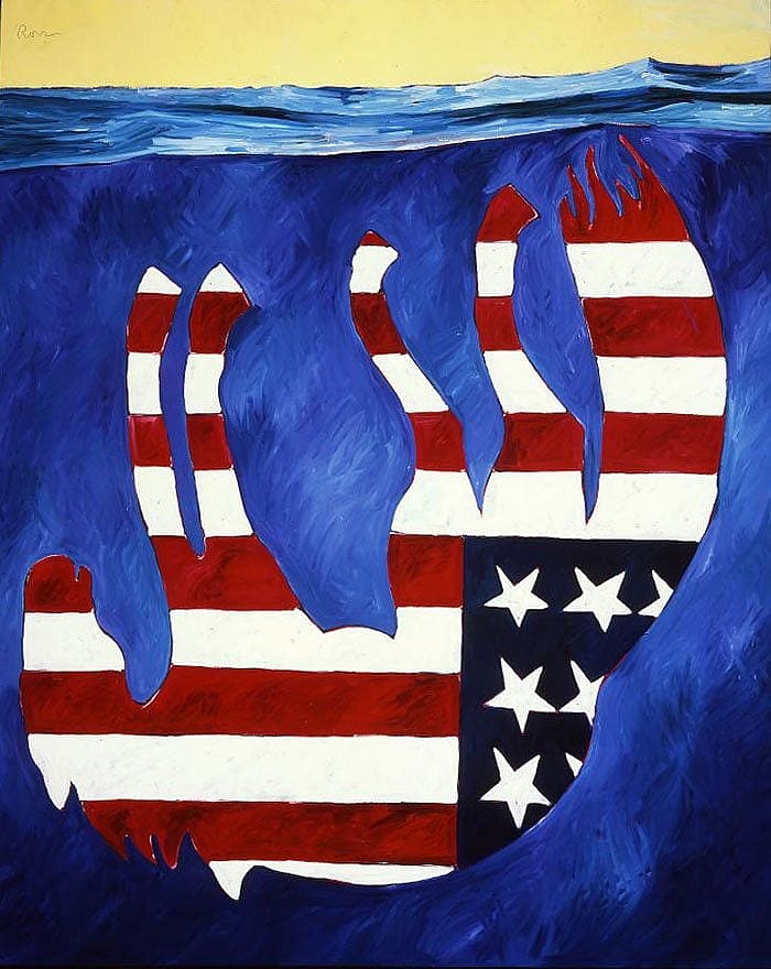Thom Ross (b. 1952). "Burial at Sea," 1999. Acrylic on canvas. William E. Weiss Purchase Award, 1999 Buffalo Bill Art Show. William E. Weiss Memorial Fund Purchase. 15.99.2