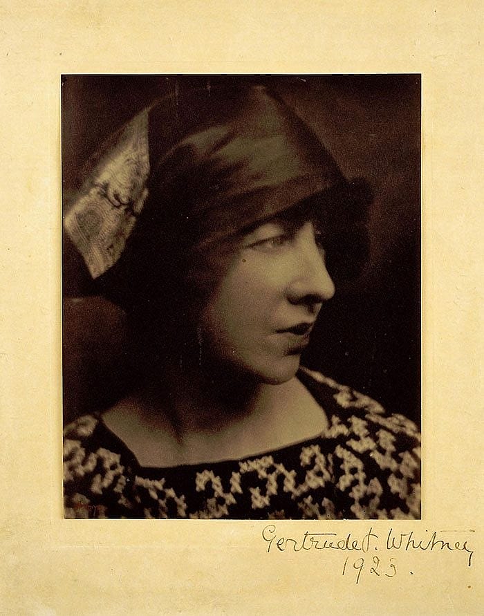 Gertrude Vanderbilt Whitney, shown here in her New York studio in this undated photograph, was the Buffalo Bill Memorial Association's choice to create a monument to their namesake. Mary Jester Allen Collection. P.69.1316
