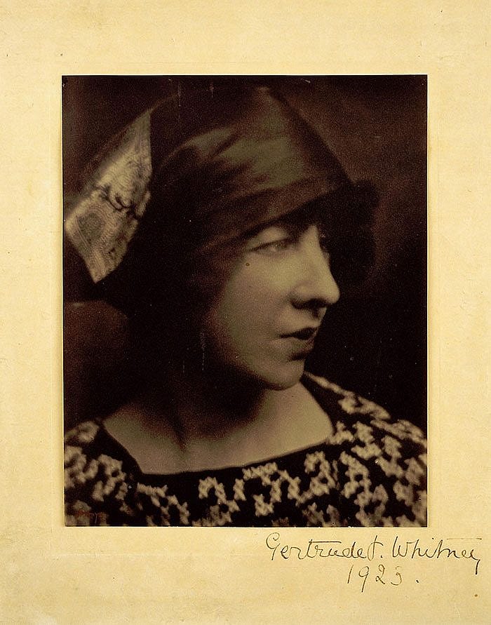 Gertrude Vanderbilt Whitney, shown here in her New York studio in this undated photograph, was the Buffalo Bill Memorial Association's choice to create a monument to their namesake. Mary Jester Allen Collection. P.69.1316