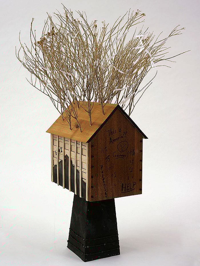 Peter Jacobs (b. 1939) in collaboration with William Hosokawa. "Spirit House–Heart Mountain 1942," 2006. Gift of the Artist. 6.06