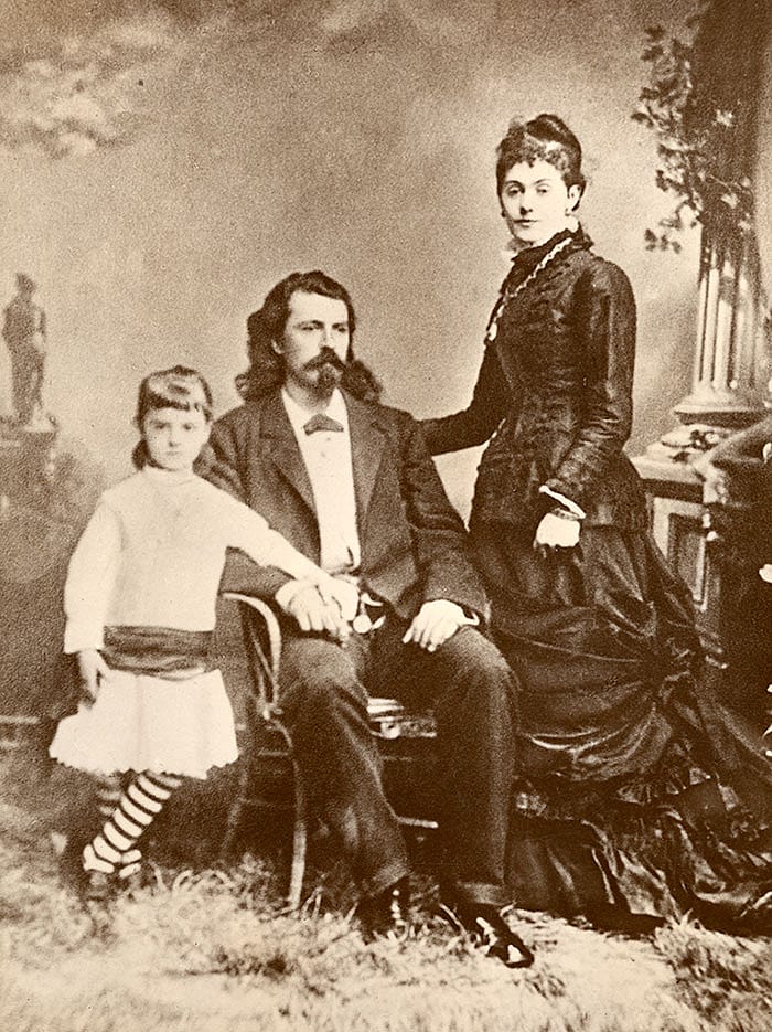William F. Cody, his wife Louisa, and their oldest daughter Arta, ca. 1871. MS 6 William F. Cody Collection. P.69.239