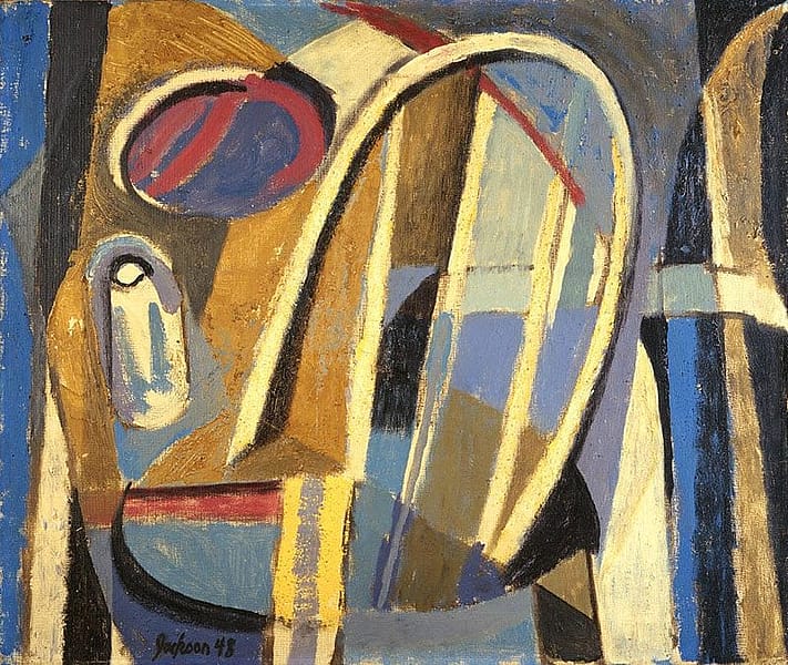Harry Jackson, "Untitled," 1948. Oil on canvas. Gift of The Coe Foundation. 5.99