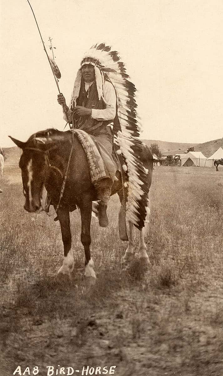 Big Horse on horseback, ca. 1915-1925. MS 320 Paul Dyck Plains Indian Buffalo Culture Collection. P.320.485