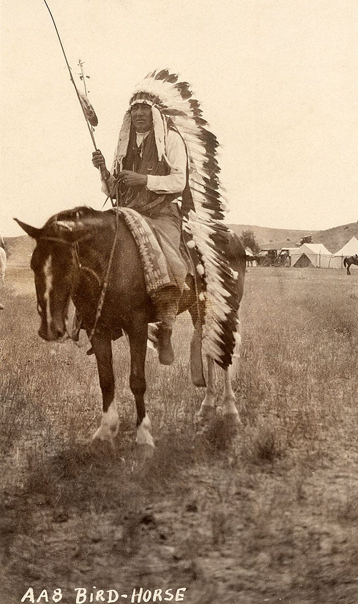 Big Horse on horseback, ca. 1915-1925. MS 320 Paul Dyck Plains Indian Buffalo Culture Collection. P.320.485