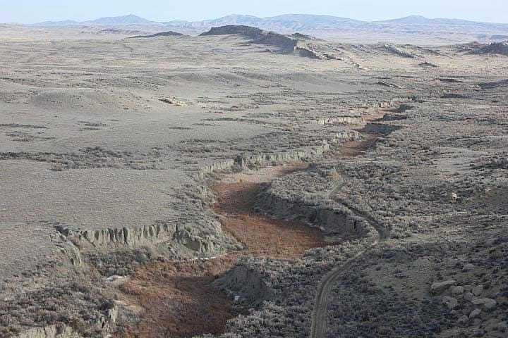 Drought is apparent from the air.