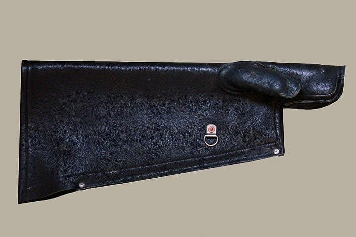 Glove Shield. Note the D-ring attached to the shield, which all our gloves have.