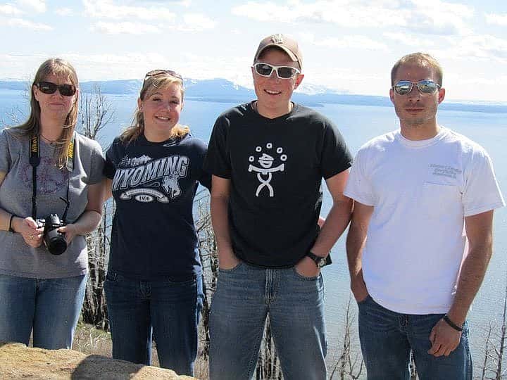 The Raptor Experience interns and crew (& Jessica from the Education Department) in Yellowstone