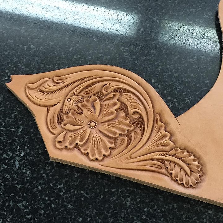 Keith's carved flower. 