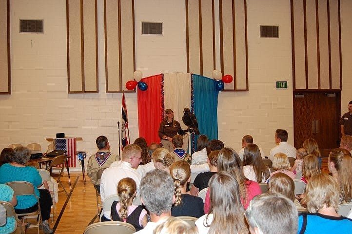 Melissa & Kateri during an Eagle Scout Eagle Court of Honor Ceremony