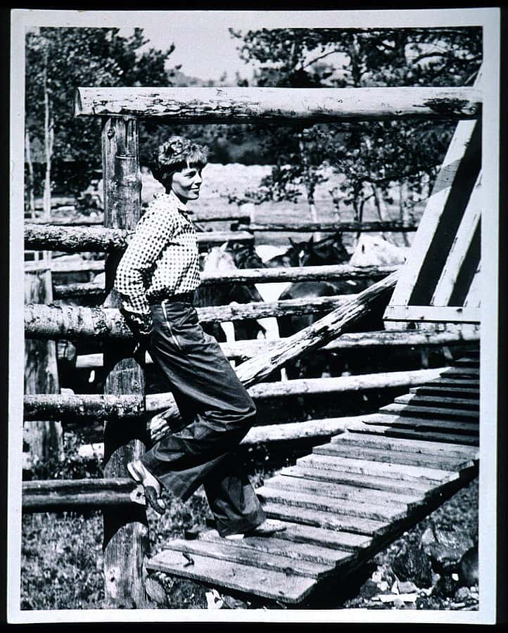 Amelia Earhart at a Wyoming ranch