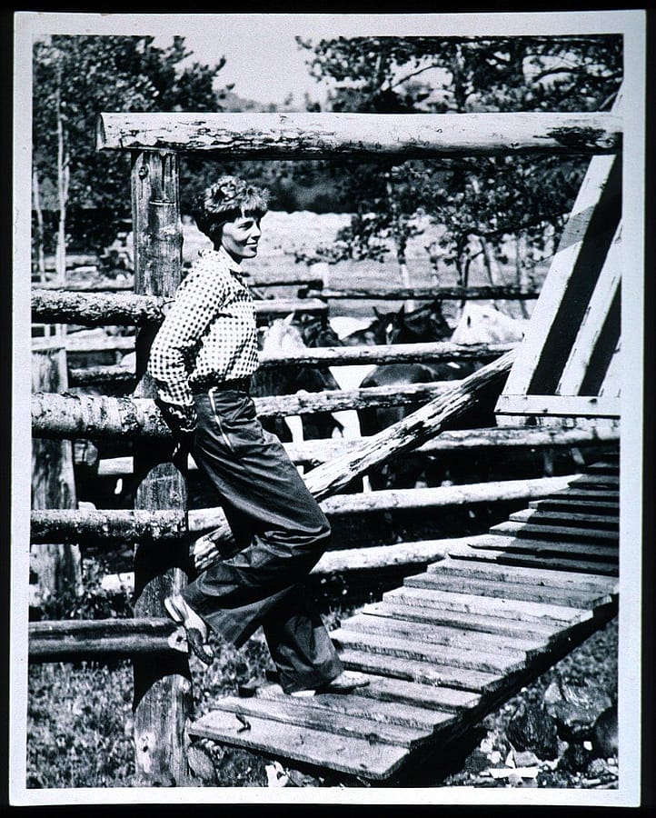 Amelia Earhart at a Wyoming ranch