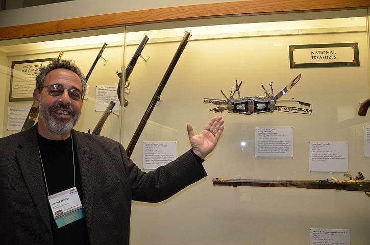 Harold Closter with Smithsonian firearms loan
