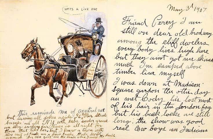 He's a Live One, May 3, 1907. Watercolor and pen and ink on paper, 6.25 x 9.686 inches. Gift of William E. Weiss. 69.60