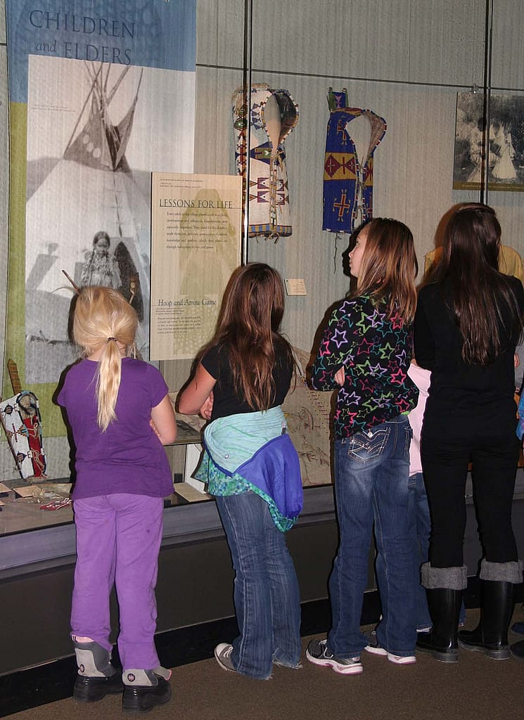 Students learn about Plains Indian culture.