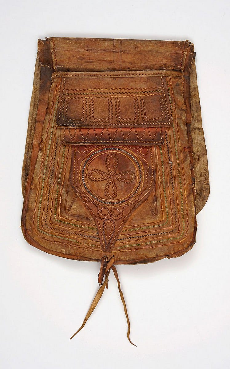 Frederic Remington's saddlebags, ca. 1875. Gift of The Coe Foundation. 1.67.7