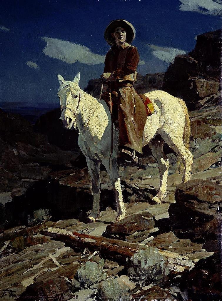 Frank Tenny Johnson's "Down the Moonlit Trail"