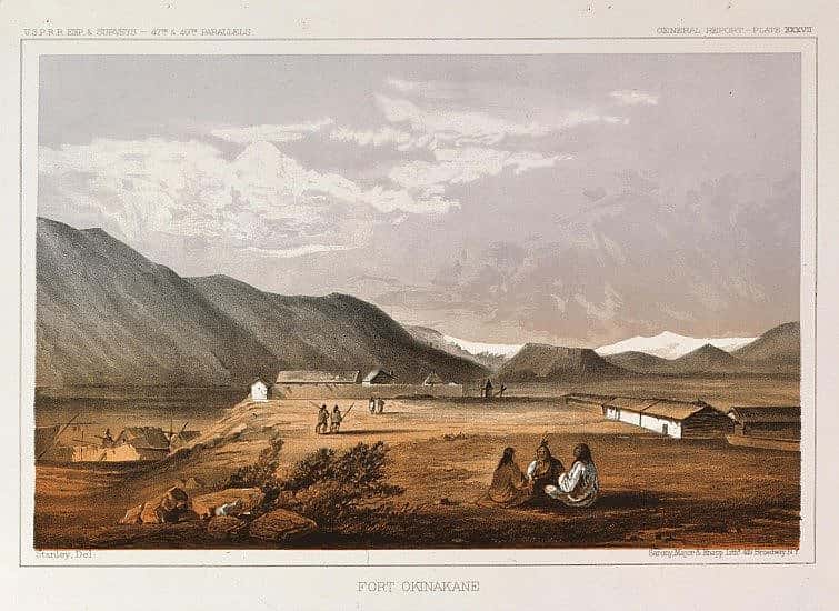 Fort Okinakane, 1860. Tinted lithograph paper. 12.87.2