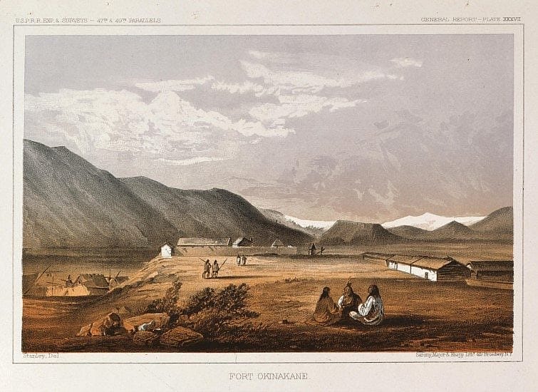 Fort Okinakane, 1860. Tinted lithograph paper. 12.87.2