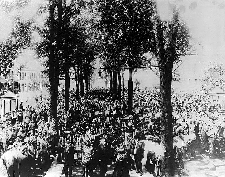 Wild West at Auburn Prison. Buffalo Bill’s Wild West performed for the inmates at Auburn Prison in 1909. MS 6 William F. Cody Collection. P.69.1961