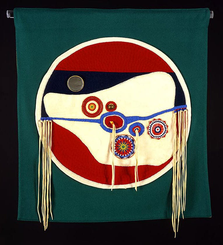 Arthur Amiotte (b. 1942). Shield wall hanging, 1996. Gift of the Pilot Foundation. NA.302.139