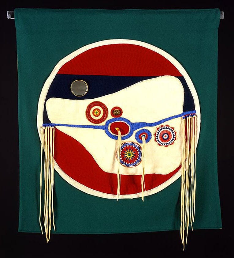 Arthur Amiotte (b. 1942). Shield wall hanging, 1996. Gift of the Pilot Foundation. NA.302.139