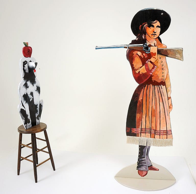 Thom Ross (b. 1953). "Annie Oakley and her Dog Dave," 2009. Gift of Virgil Shutze. 6.10