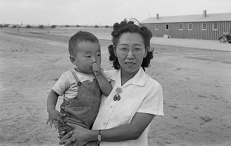A Treasure from Our West: Jack Richard photograph of mother and son, Heart Mountain Relocation Center. PN.89.111.21237.8