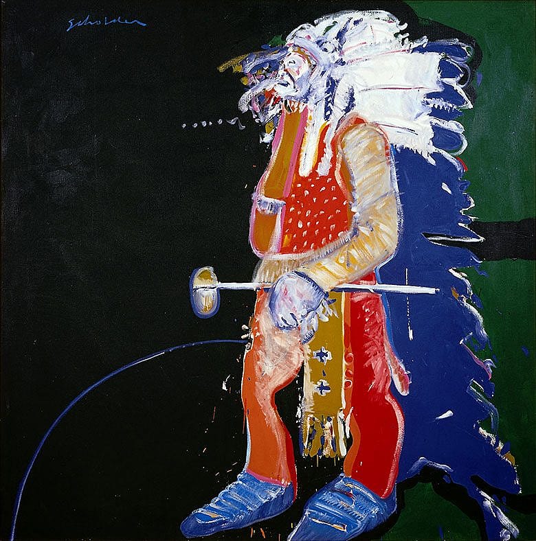 A Treasure from Our West: "Indian with Tomahawk" by Fritz Scholder. 15.77