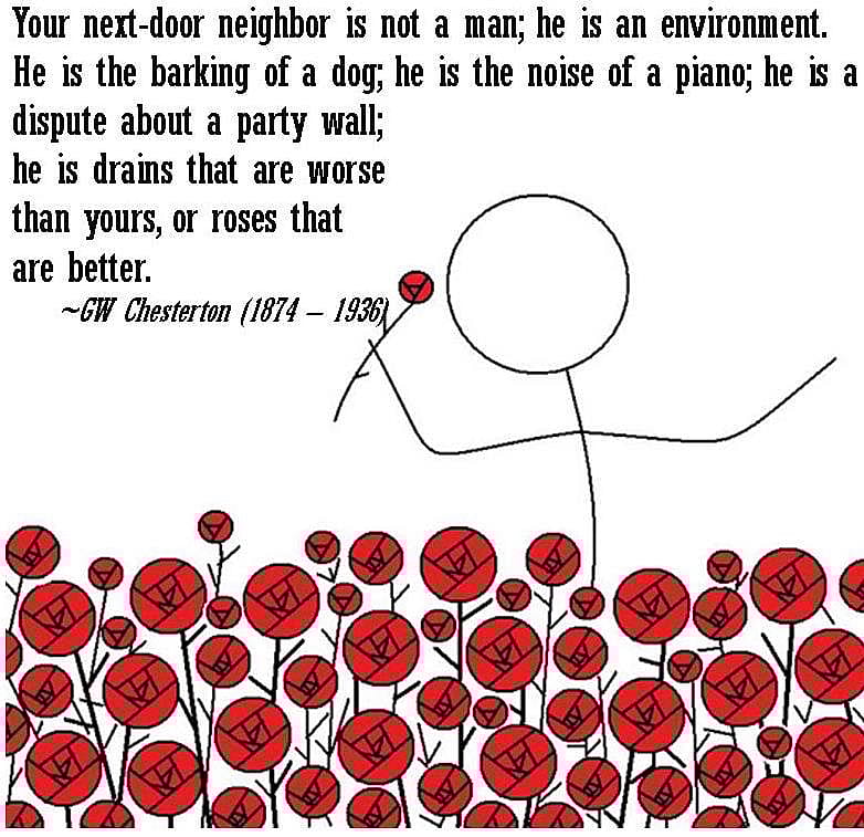 G.K. Chesterton on neighbors