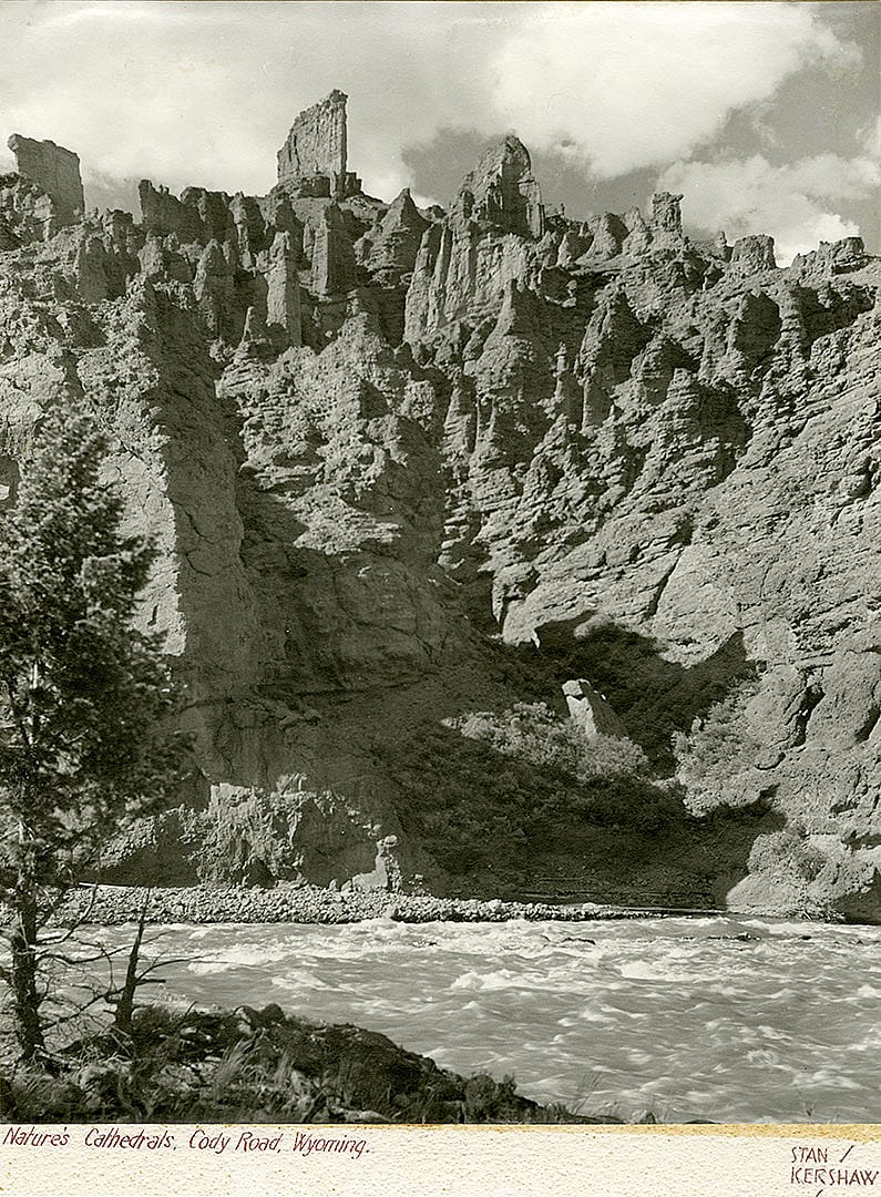 Stanley Kershaw (1891-1963). "Nature's Cathedrals, Cody Road, Wyoming." MS 5 Cody Local History Collection, McCracken Research Library. P.5.1401