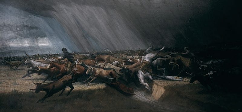 'The Stampede' by Harry Jackson. 29.65