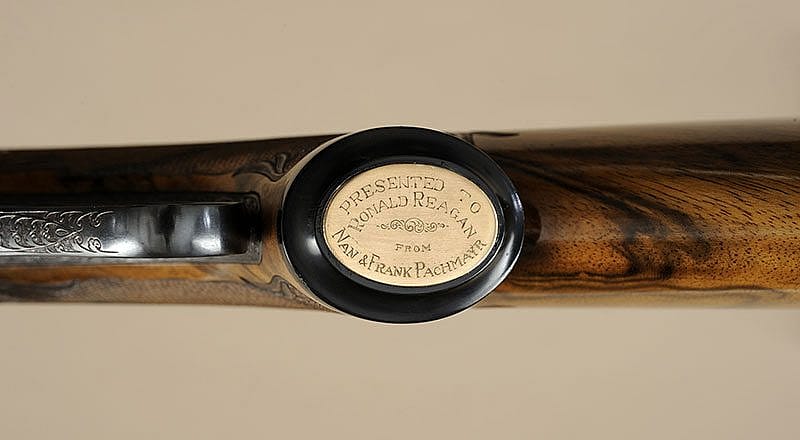 Detail of Reagan rifle. 2012.3.1