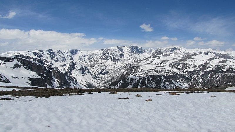 June Bear Tooth Mountain Snow