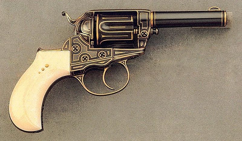 Colt Model 1877 "Thunderer" Double Action Revolver, .41 Caliber. Gift of Raymond J. Wielgus. 2010.17.36