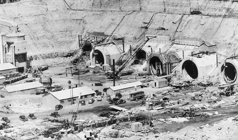The Garrison Dam's massive, powerful tunnels under construction. Image courtesy of Marilyn Cross Hudson.