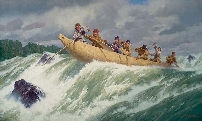 'The Corps of Discovery in the Great Shute of the Columbia' by Charles Fritz