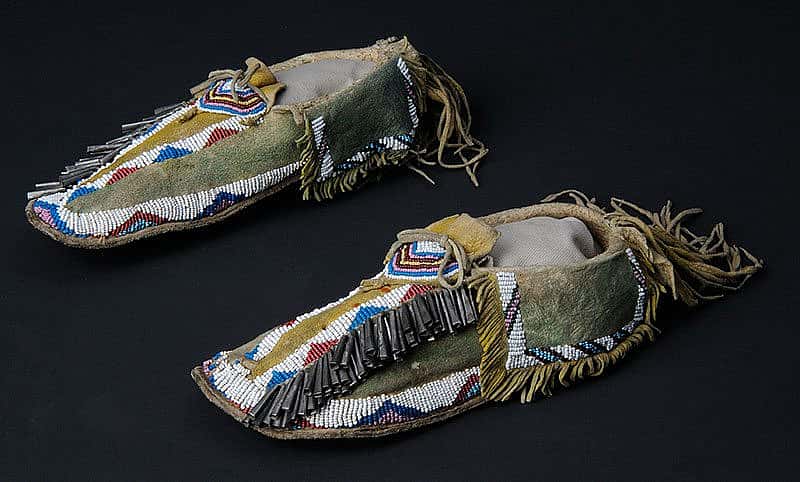 Moccasins, Comanche, Oklahoma, ca. 1880. NA.202.1182