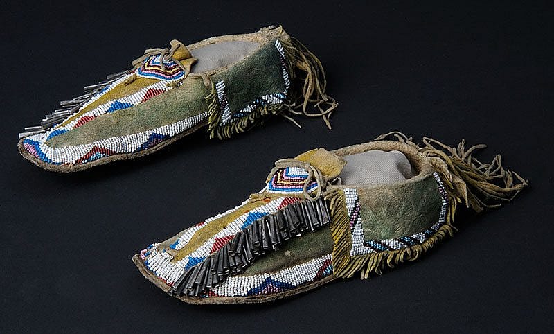 Moccasins, Comanche, Oklahoma, ca. 1880. NA.202.1182