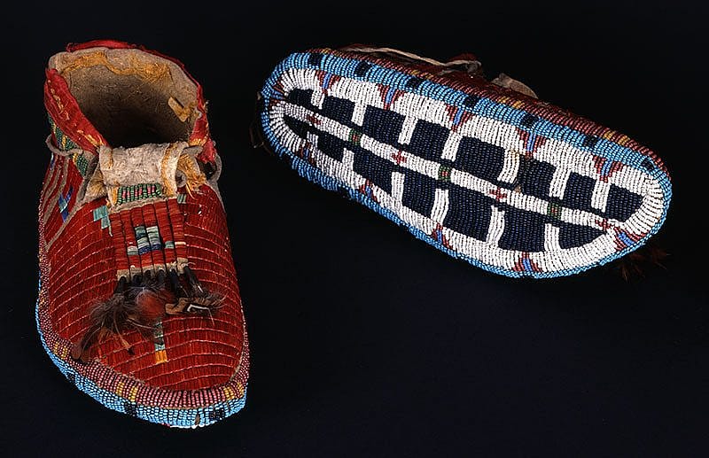 Moccasins, Sioux (Lakota), Northern Plains, ca. 1880. NA.202.1183