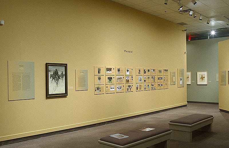 Illustration 2: "The Fakes!" exhibit was part of "The Popular West of Russell and Remington," Glenbow Museum, June 19-October 11, 2004.