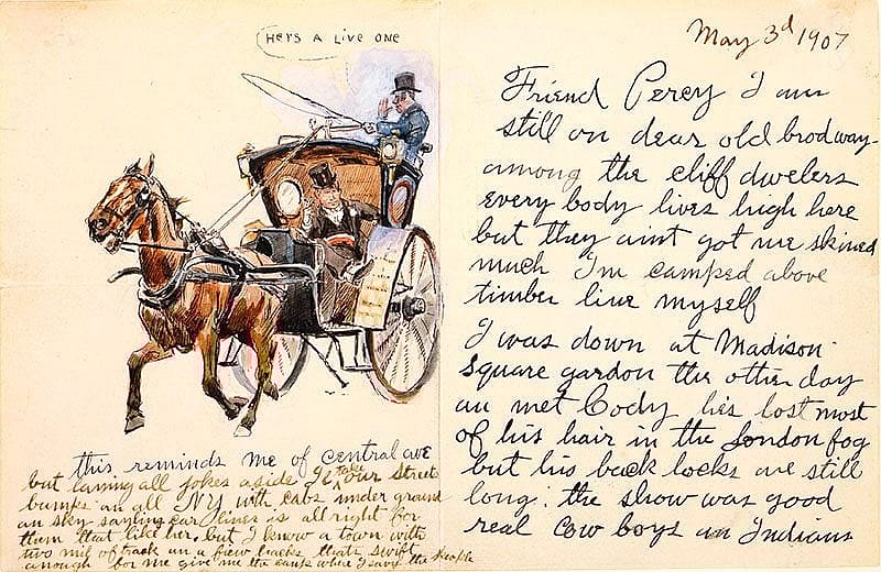 A Treasure from Our West: Charlie Russell illustrated letter. 69.60