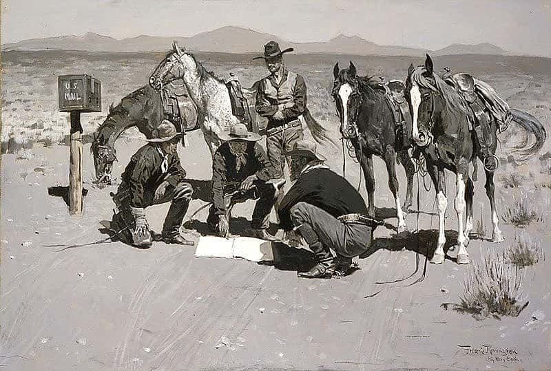 Frederic Remington's "A Post Office in the 'Cow Country'." 11.76