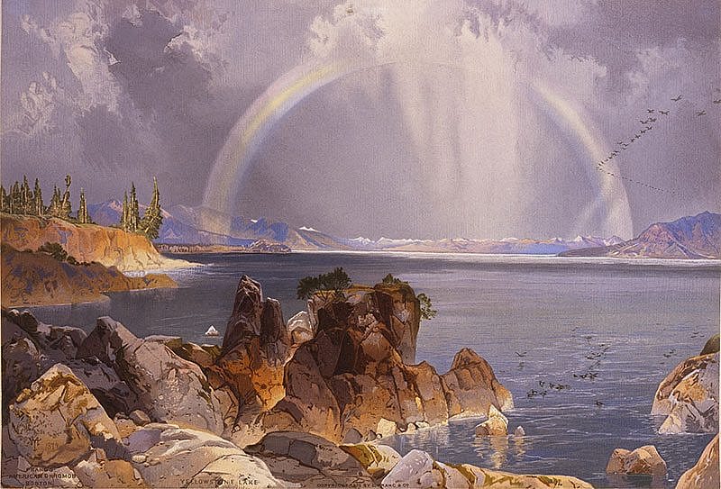 Yellowstone in art: Thomas Moran's "Yellowstone Lake," ca. 1875. 18.71.5