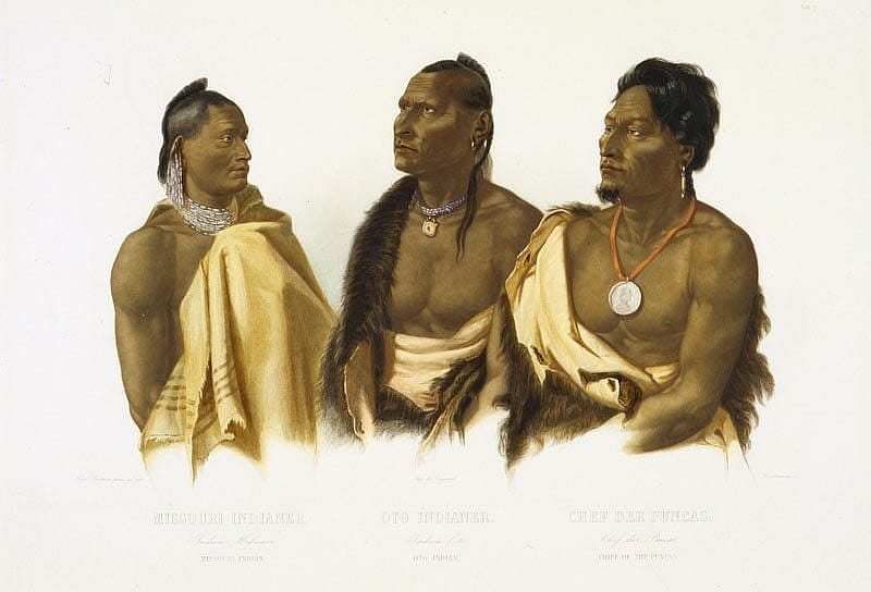 Karl Bodmer's 'Missouri Indian, Oto Indian, Chief of the Poncas.' 21.69.7