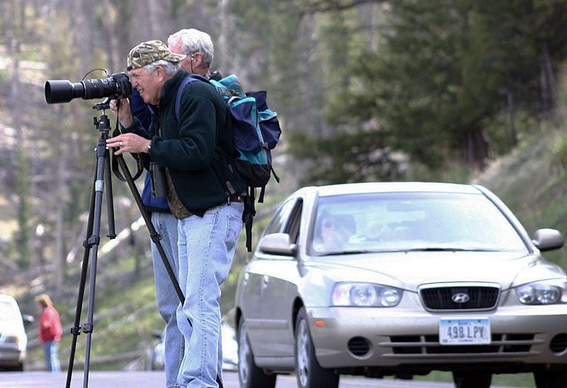 Greater Yellowstone Wildlife Journey participant Jack Ferguson. C.R. Preston photo.
