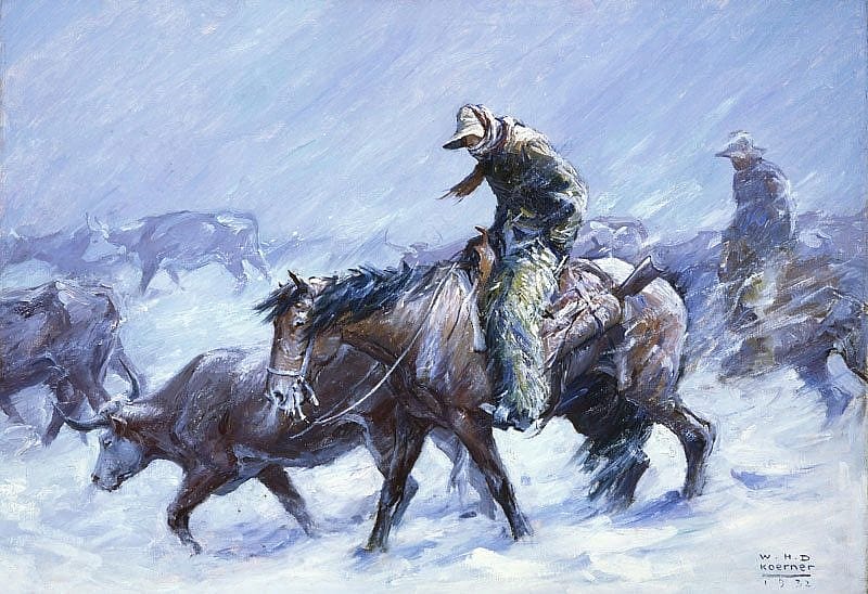 W.H.D. Koerner (1878-1938), "Hard Winter," 1932. Oil on canvas, 29 x 41 in. 23.77