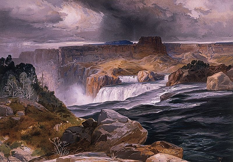 Yellowstone in art: Thomas Moran's "Great Falls of the Snake River, Idaho Territory." 18.71.13