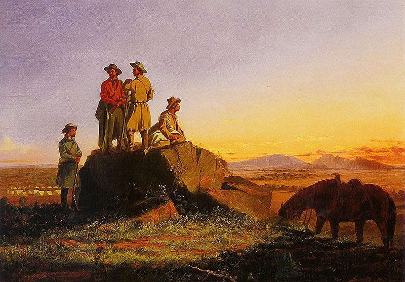 John Mix Stanley (1814-1872). "Scouts along the Teton River," 1855. Oil on canvas. On loan from the Gilcrease Museum, Tulsa, Oklahoma. 0126.1143/L.394.2015.1