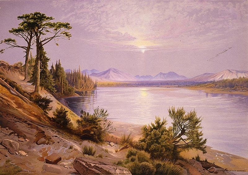 Yellowstone in art: Thomas Moran's "Head of the Yellowstone River." 18.71.7